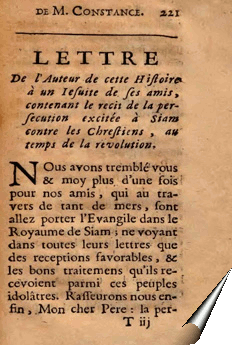 Page de la relation du père d'Orléans