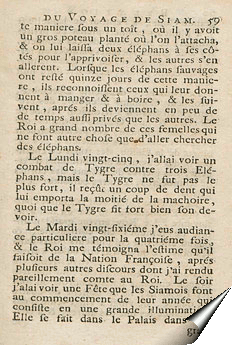 Page de la Relation du chevalier de Chaumont