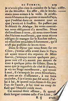 Page des Mémoires du chevalier de Forbin