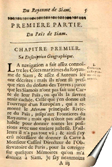 Page de la Relation de La Loubère