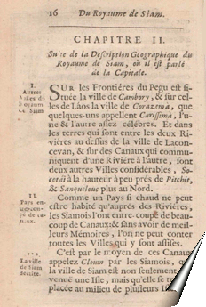 Page de la Relation de La Loubère