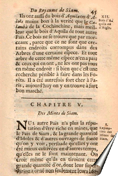 Page de la Relation de La Loubère