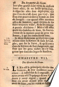 Page de la Relation de La Loubère
