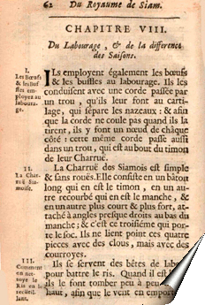 Page de la Relation de La Loubère