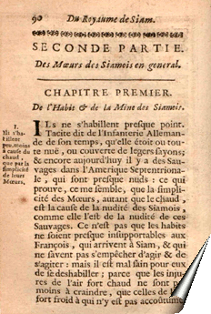 Page de la Relation de La Loubère