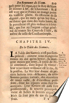 Page de la Relation de La Loubère