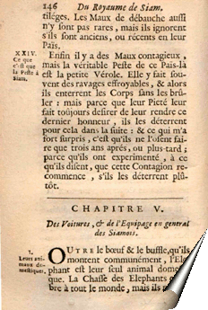 Page de la Relation de La Loubère