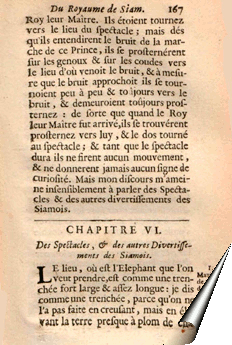 Page de la Relation de La Loubère