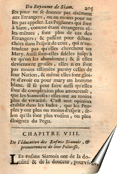 Page de la Relation de La Loubère