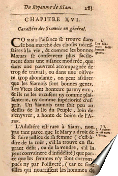 Page de la Relation de La Loubère