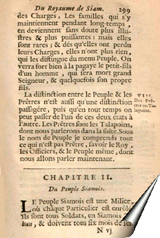 Page de la Relation de La Loubère