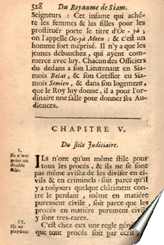 Page de la Relation de La Loubère