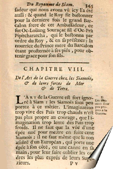 Page de la Relation de La Loubère