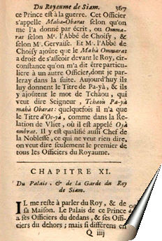 Page de la Relation de La Loubère