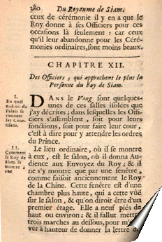 Page de la Relation de La Loubère