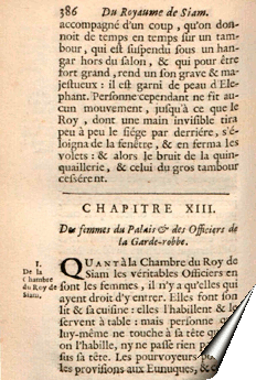 Page de la Relation de La Loubère