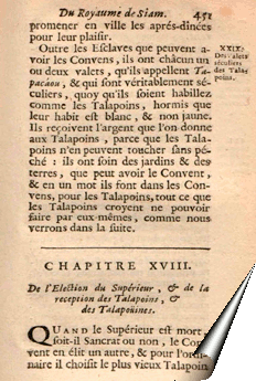 Page de la Relation de La Loubère
