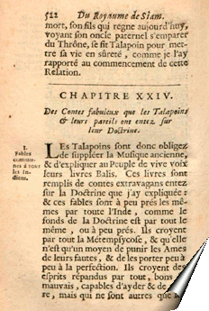 Page de la Relation de La Loubère