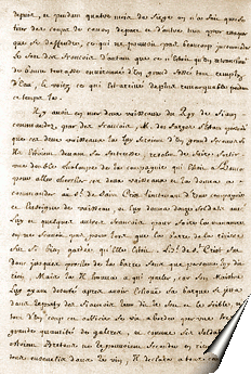 Page de la relation de La Touche