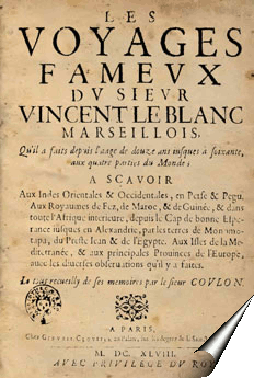 Page de la relation de Vincent Leblanc