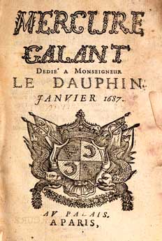 Couverture du Mercure Galant de janvier 1687