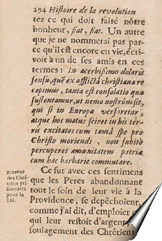 Page de l'Histoire de la révolution du royaume de Siam