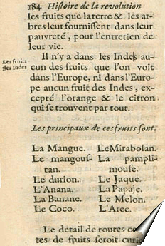 Page de l'Histoire de la révolution du royaume de Siam