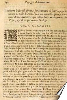 Page de la relation de Fernard Mendez Pinto