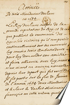 Page des Mémoires de Sainctot