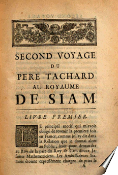 Page de la relation du père Tachard