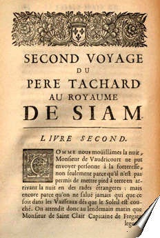 Page de la relation du père Tachard