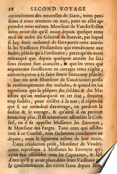 Page de la relation du père Tachard