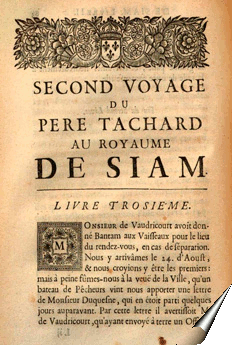 Page de la relation du père Tachard