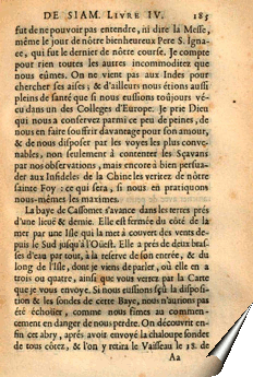 Page de la relation du père Tachard