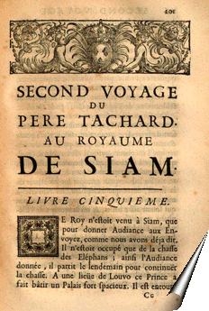 Page de la relation du père Tachard