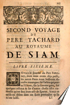 Page de la relation du père Tachard