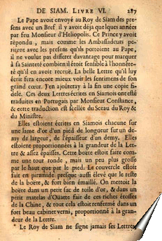 Page de la relation du père Tachard