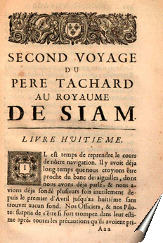 Page de la relation du père Tachard