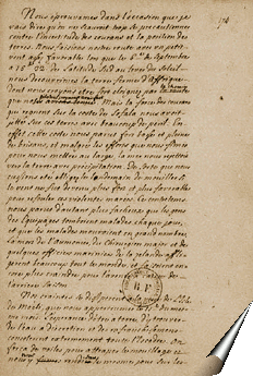 Page du manuscrit de Guy Tachard