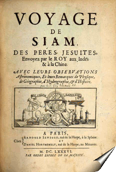 Page de titre de la relation du père Tachard.