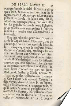 Page de la relation du père Tachard