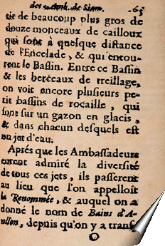 Page du Mercure Galant