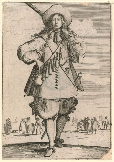 Le cadet aux gardes - Gravure de Sébastien Leclerc, XVIIe&nbsp;siècle.