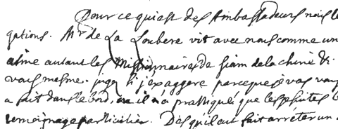 écriture de Tachard page 6