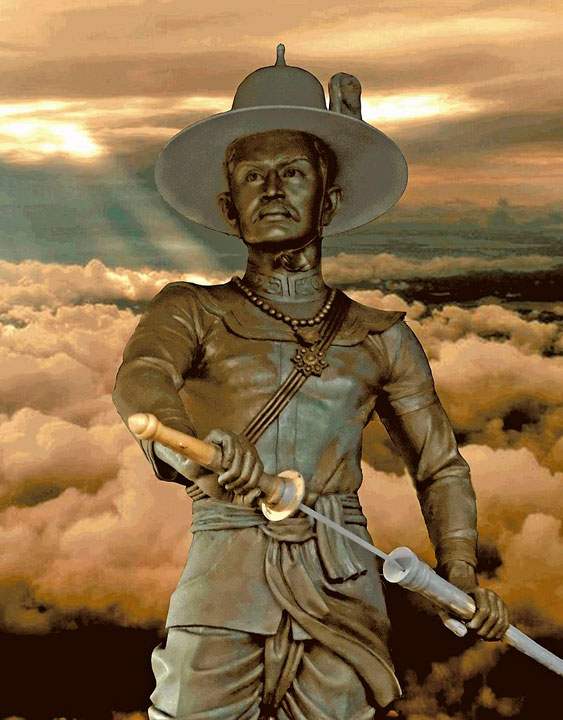 Statue du roi Taksin le Grand (Wikipedia)