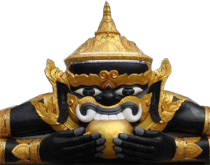 Le géant Rahu dévorant la lune